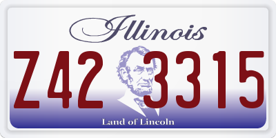 IL license plate Z423315