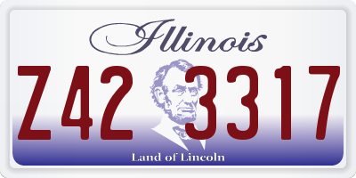 IL license plate Z423317