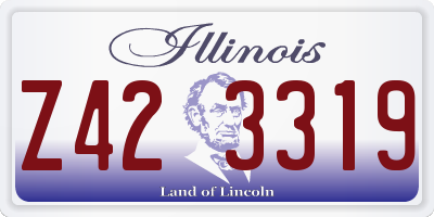 IL license plate Z423319