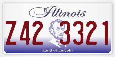 IL license plate Z423321