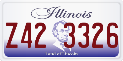 IL license plate Z423326
