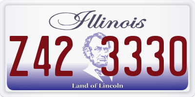 IL license plate Z423330