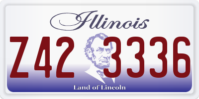 IL license plate Z423336