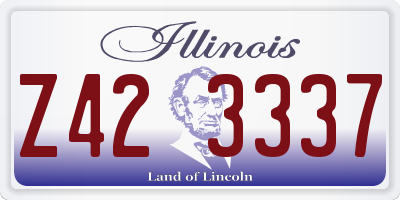 IL license plate Z423337