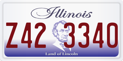IL license plate Z423340