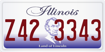 IL license plate Z423343