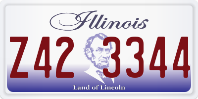 IL license plate Z423344