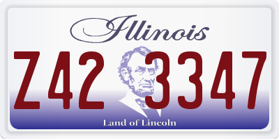 IL license plate Z423347