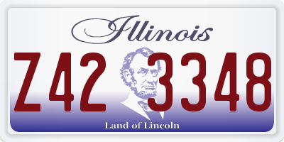 IL license plate Z423348