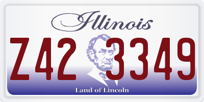 IL license plate Z423349
