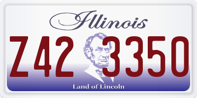 IL license plate Z423350