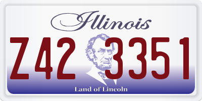 IL license plate Z423351