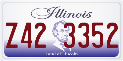 IL license plate Z423352