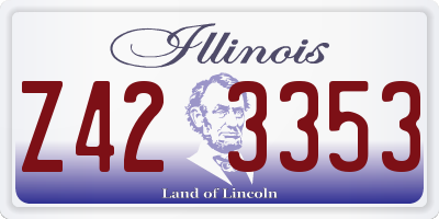 IL license plate Z423353