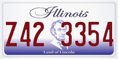 IL license plate Z423354