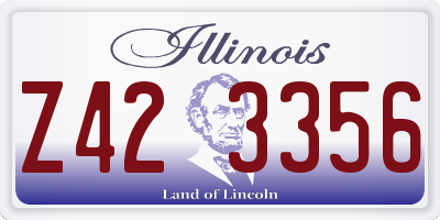 IL license plate Z423356