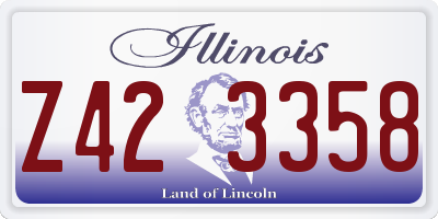 IL license plate Z423358