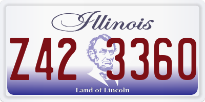 IL license plate Z423360