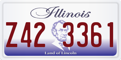 IL license plate Z423361