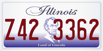IL license plate Z423362