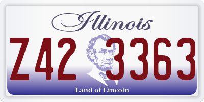 IL license plate Z423363
