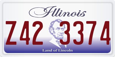 IL license plate Z423374