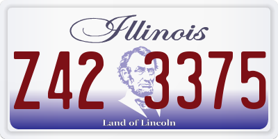 IL license plate Z423375