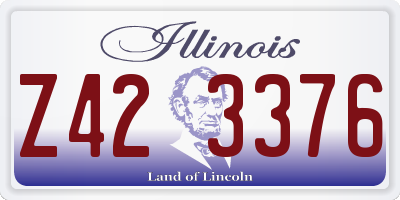IL license plate Z423376