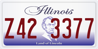 IL license plate Z423377