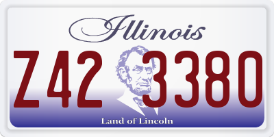 IL license plate Z423380