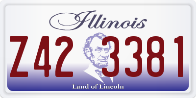 IL license plate Z423381