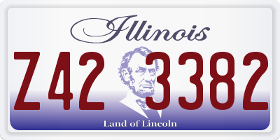 IL license plate Z423382