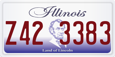 IL license plate Z423383