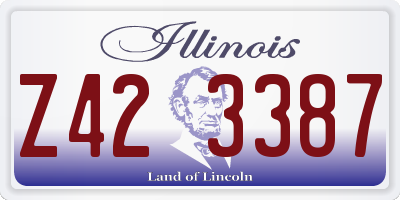 IL license plate Z423387