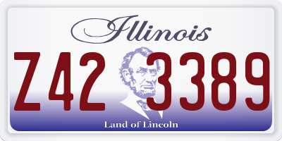 IL license plate Z423389
