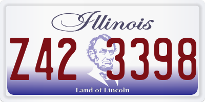 IL license plate Z423398