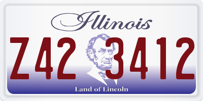 IL license plate Z423412