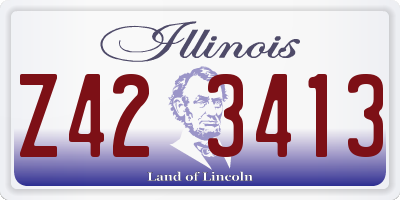IL license plate Z423413