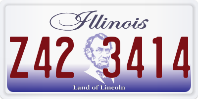 IL license plate Z423414