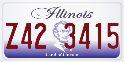 IL license plate Z423415