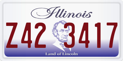 IL license plate Z423417