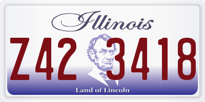 IL license plate Z423418