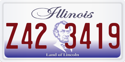 IL license plate Z423419