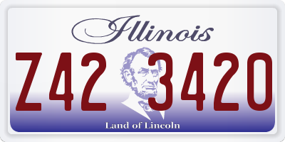 IL license plate Z423420