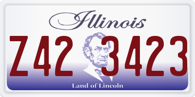 IL license plate Z423423