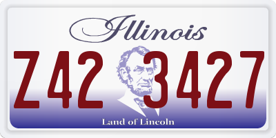 IL license plate Z423427