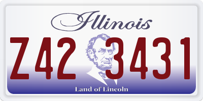 IL license plate Z423431