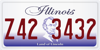IL license plate Z423432