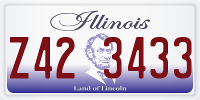 IL license plate Z423433