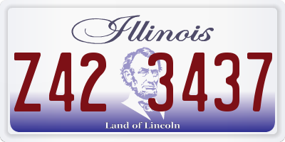 IL license plate Z423437